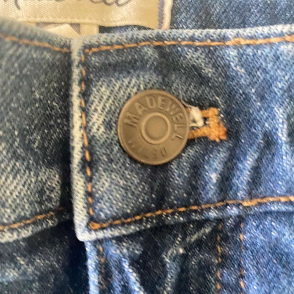 Madewell Classic Straight Jeans 29P Petite Blue Mid Wash Denim - Picture 4 of 7